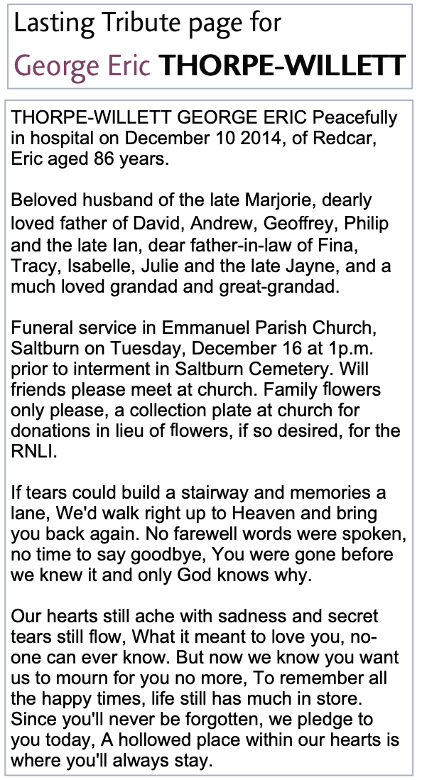 Funeral Notice